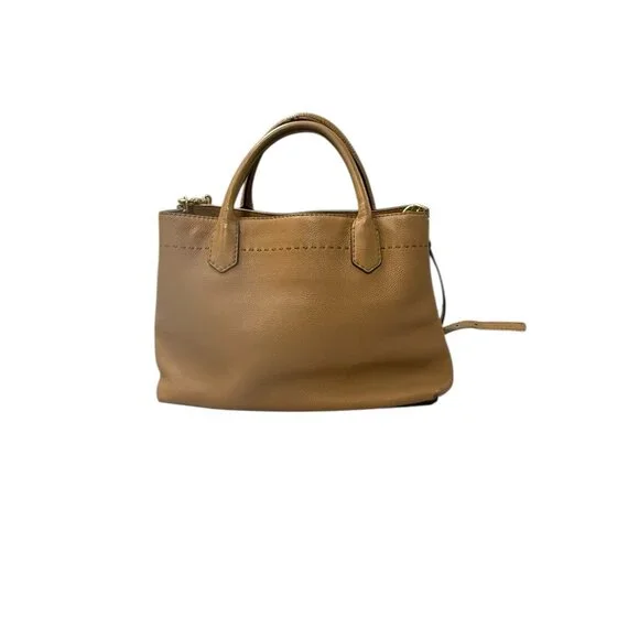 Tory Burch McGraw Triple Compartment Leather Satchel - Tiramisu - Picture 9 of 17